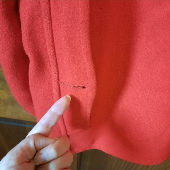 Vintage 1960s Soo wool red knit insulated full metal zipper hunting field coat - Picture 13 of 15
